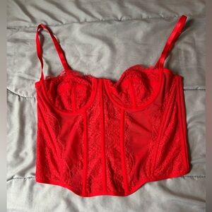 Amazon Red corset top